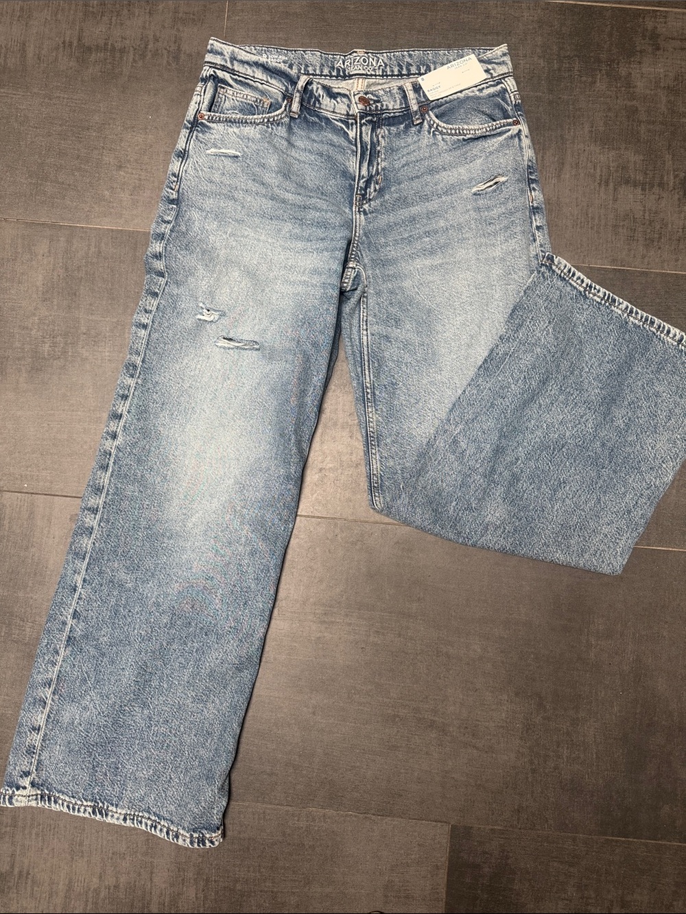 Arizona Jean Company Light Blue Wide Leg Flare Jeans